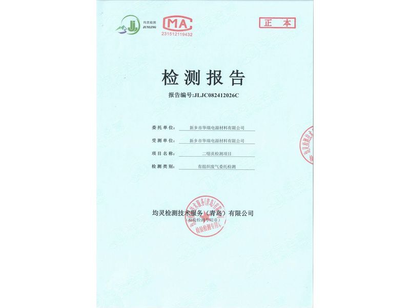 2024年二噁英檢測報告